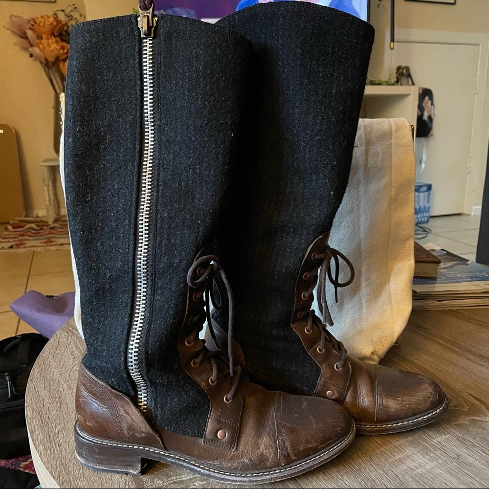Woolrich Two Tone Leather Boots